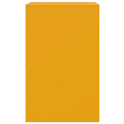 Comodino Giallo Senape 34,5x39x62 cm in Acciaio - homemem39