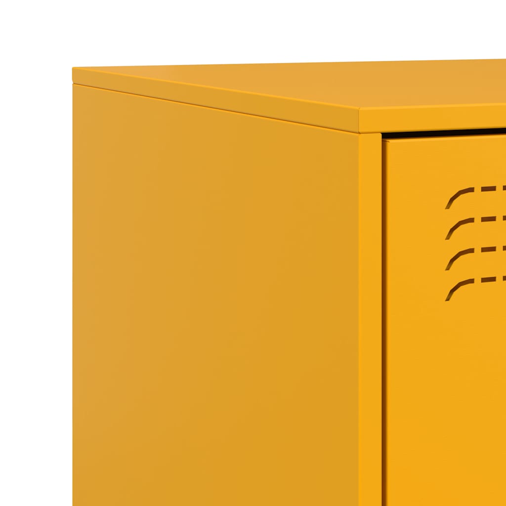 Comodino Giallo Senape 34,5x39x62 cm in Acciaio | homemem39