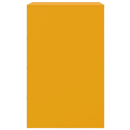 Comodini 2 pz Giallo Senape 34,5x39x62 cm in Acciaio - homemem39