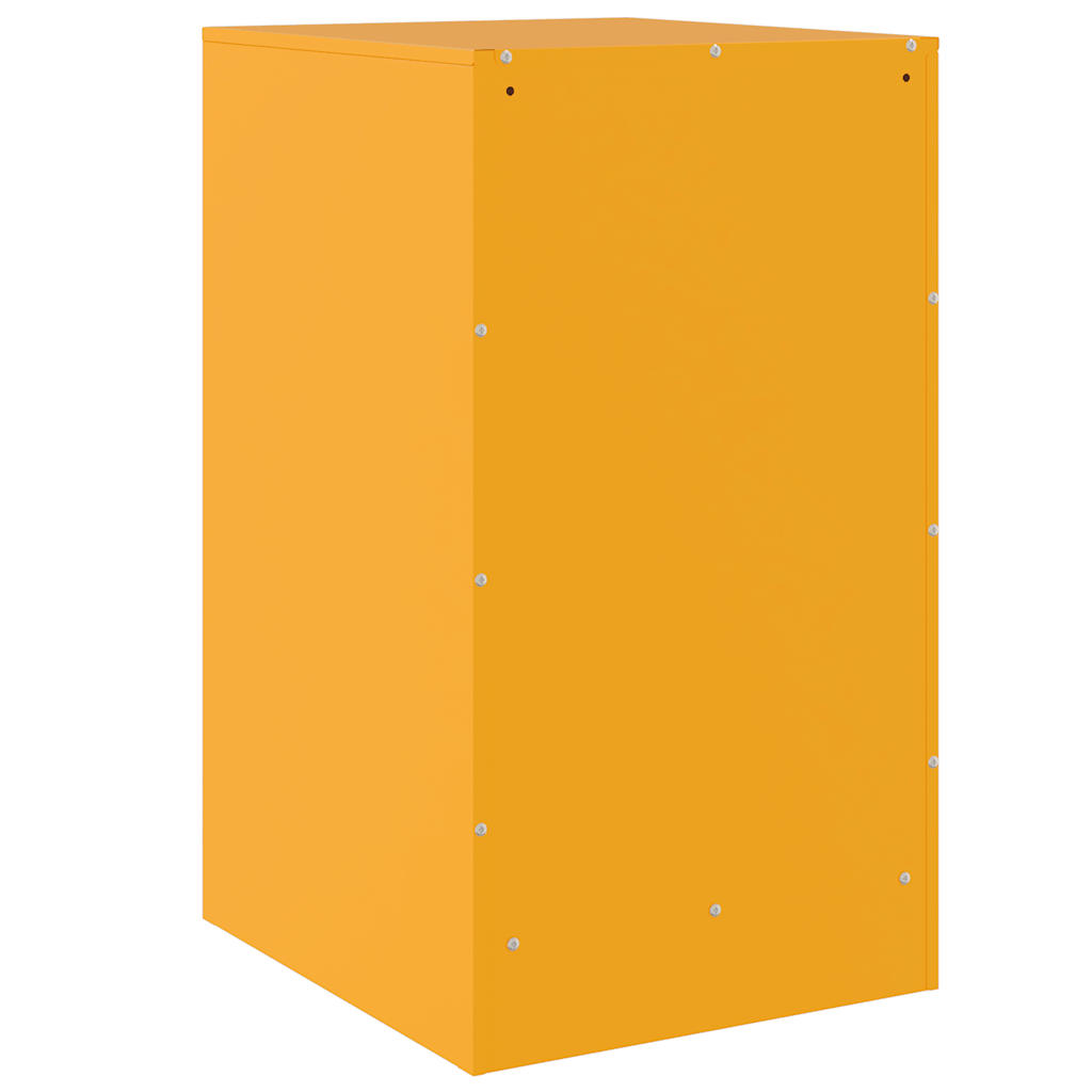 Comodini 2 pz Giallo Senape 34,5x39x62 cm in Acciaio - homemem39