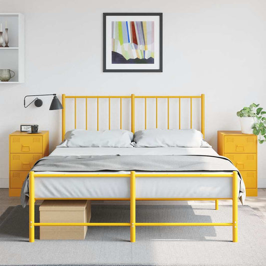 Comodini 2 pz Giallo Senape 34,5x39x62 cm in Acciaio - homemem39