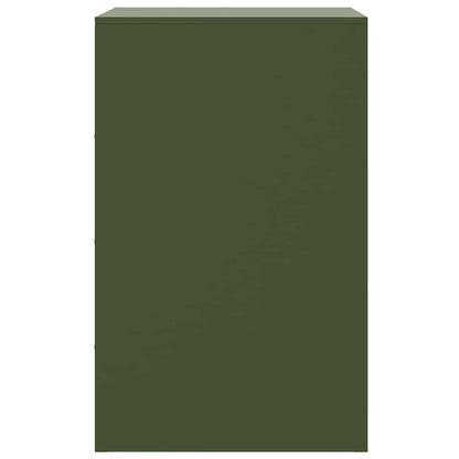 Comodini 2 pz Verde Oliva 34,5x39x62 cm in Acciaio