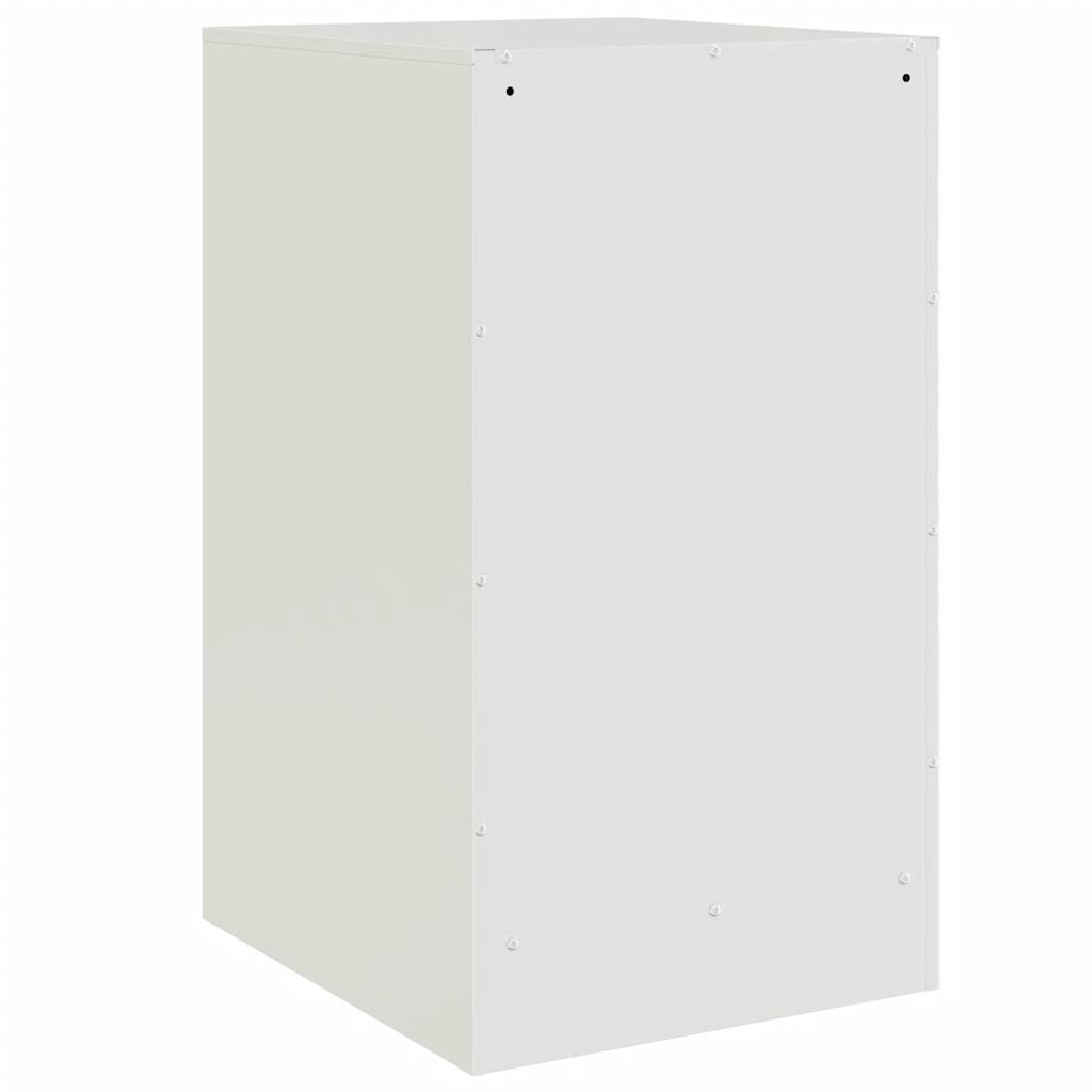 Comodino Bianco 34,5x39x62 cm in Acciaio - homemem39