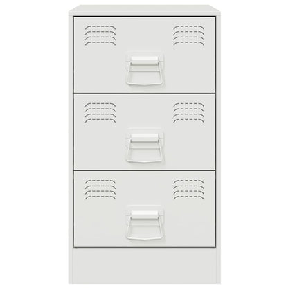 Comodini 2 pz Bianchi 34,5x39x62 cm in Acciaio | homemem39