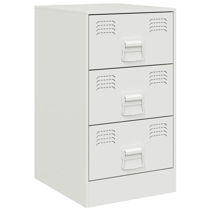 Comodini 2 pz Bianchi 34,5x39x62 cm in Acciaio | homemem39