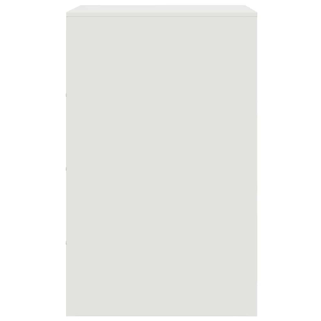 Comodini 2 pz Bianchi 34,5x39x62 cm in Acciaio - homemem39