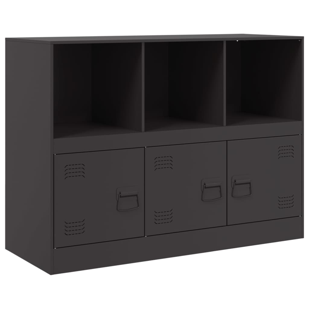 Credenza Nera 99x39x73 cm in Acciaio - homemem39