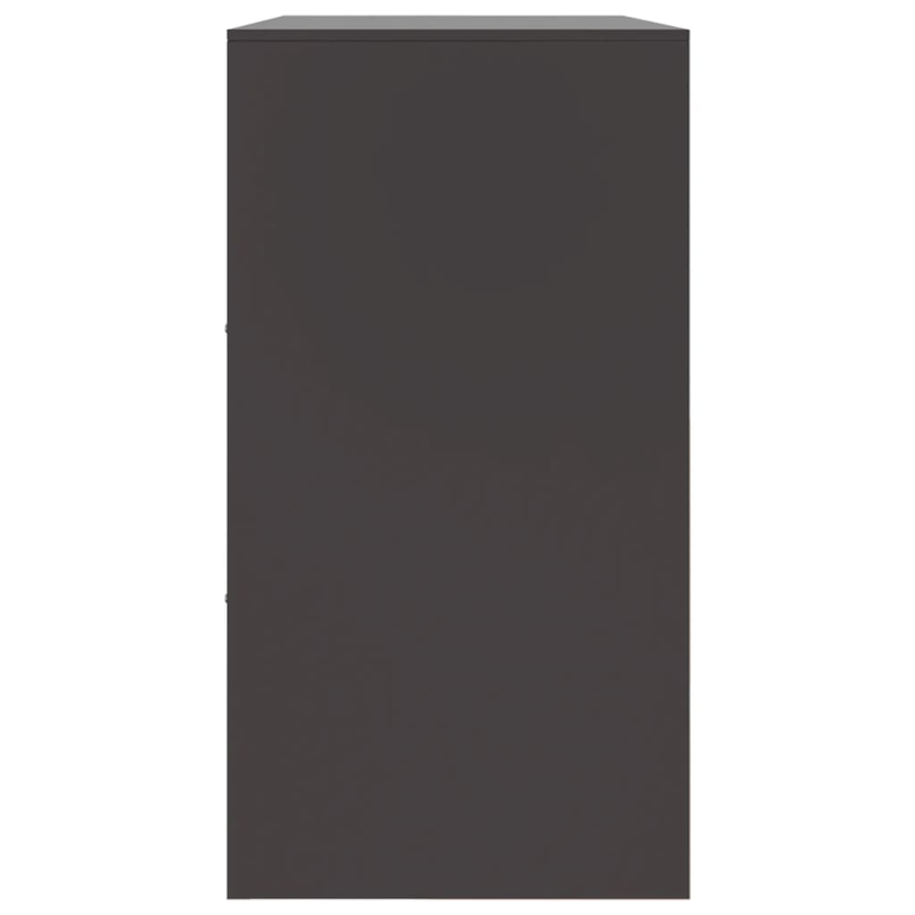 Credenza Nera 99x39x73 cm in Acciaio - homemem39