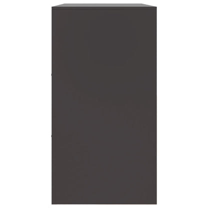 Credenza Nera 99x39x73 cm in Acciaio - homemem39