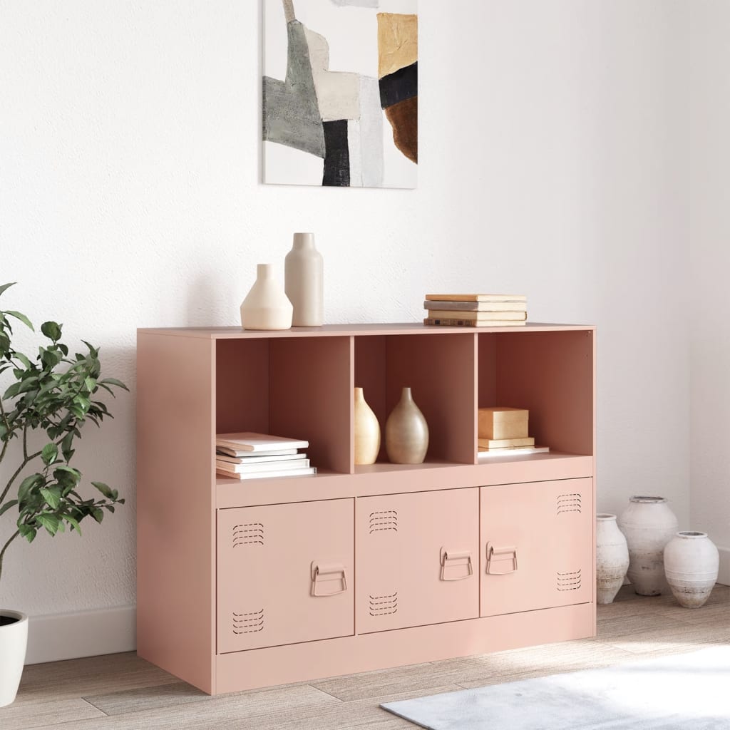 Credenza Rosa 99x39x73 cm in Acciaio - homemem39