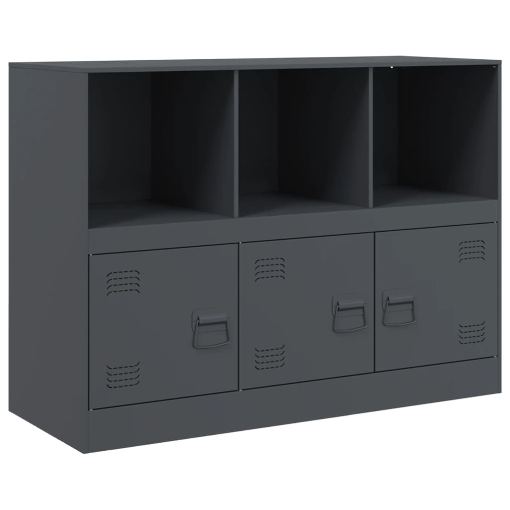 Credenza Antracite 99x39x73 cm in Acciaio - homemem39
