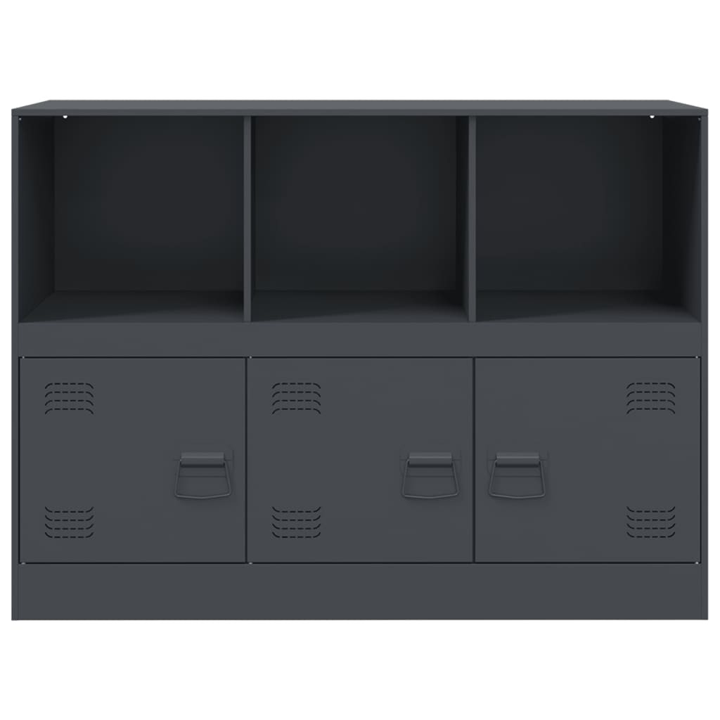 Credenza Antracite 99x39x73 cm in Acciaio - homemem39