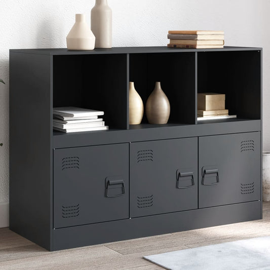 Credenza Antracite 99x39x73 cm in Acciaio - homemem39