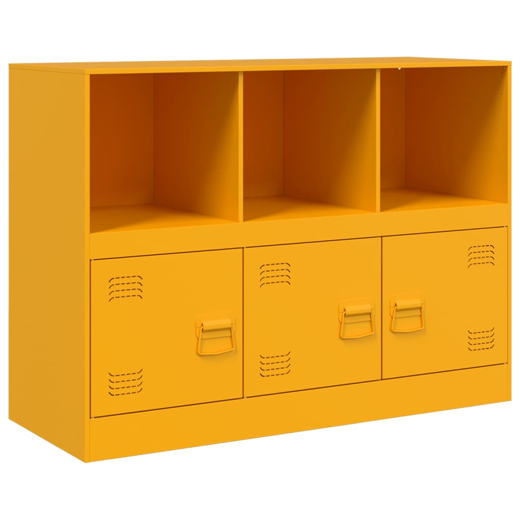 Credenza Giallo Senape 99x39x73 cm in Acciaio - homemem39