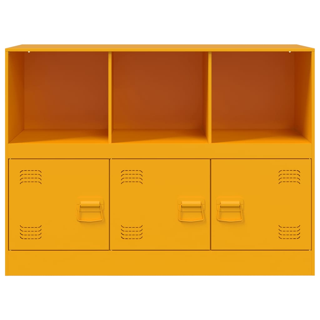 Credenza Giallo Senape 99x39x73 cm in Acciaio - homemem39