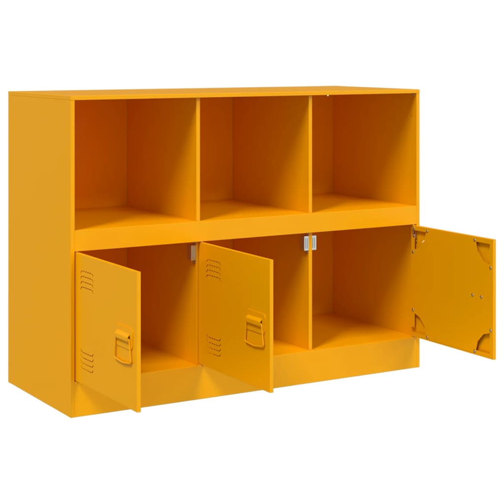 Credenza Giallo Senape 99x39x73 cm in Acciaio - homemem39