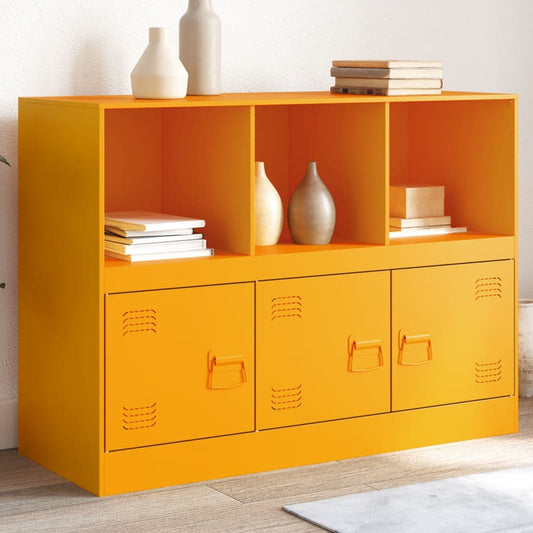 Credenza Giallo Senape 99x39x73 cm in Acciaio - homemem39