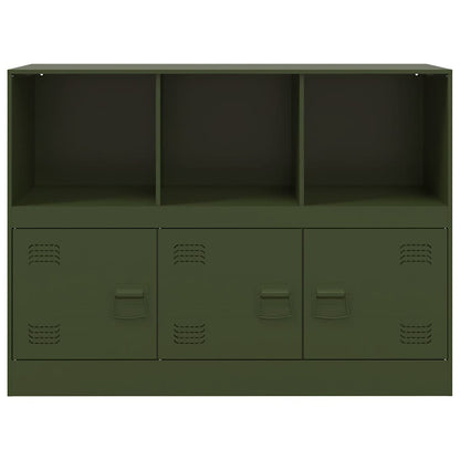 Credenza Verde Oliva 99x39x73 cm in Acciaio - homemem39