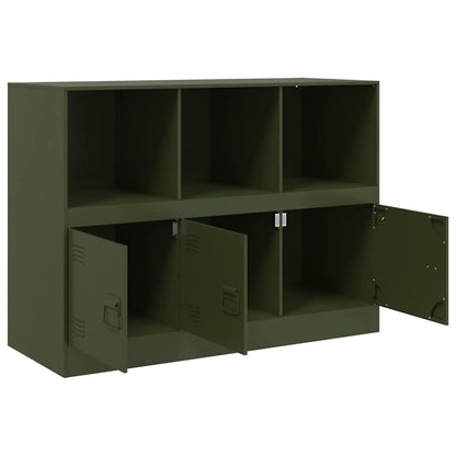 Credenza Verde Oliva 99x39x73 cm in Acciaio - homemem39