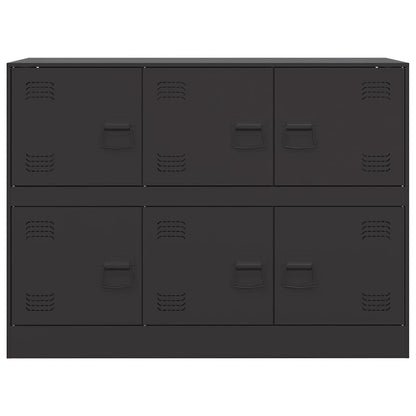 Credenza Nera 99x39x73 cm in Acciaio - homemem39