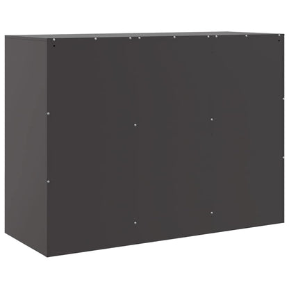 Credenza Nera 99x39x73 cm in Acciaio - homemem39