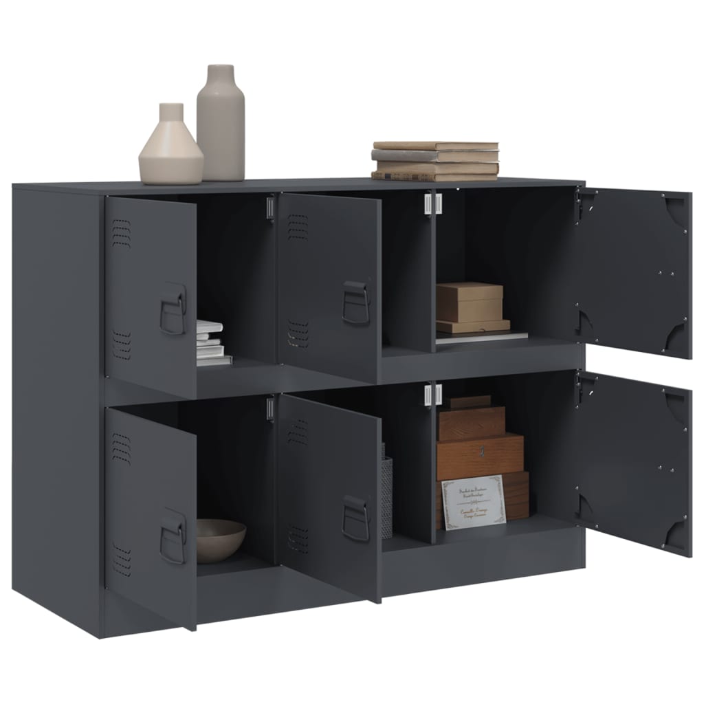 Credenza Antracite 99x39x73 cm in Acciaio - homemem39