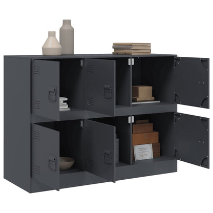 Credenza Antracite 99x39x73 cm in Acciaio - homemem39