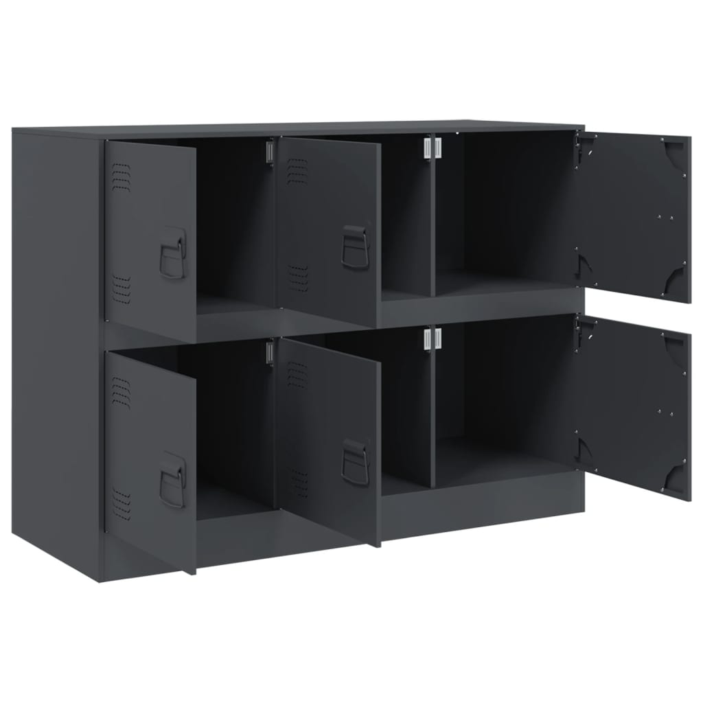 Credenza Antracite 99x39x73 cm in Acciaio - homemem39