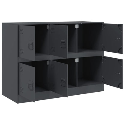 Credenza Antracite 99x39x73 cm in Acciaio - homemem39