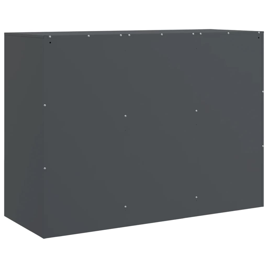 Credenza Antracite 99x39x73 cm in Acciaio - homemem39
