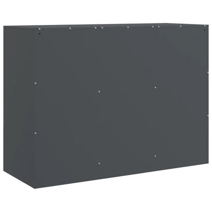 Credenza Antracite 99x39x73 cm in Acciaio - homemem39
