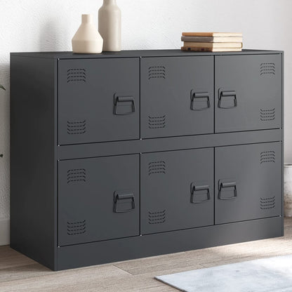 Credenza Antracite 99x39x73 cm in Acciaio - homemem39