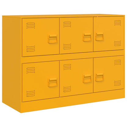 Credenza Giallo Senape 99x39x73 cm in Acciaio - homemem39