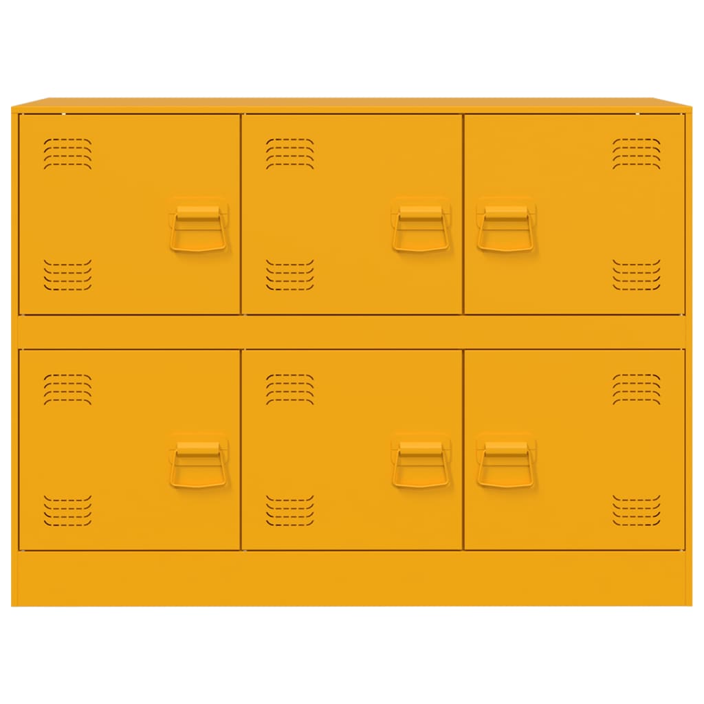 Credenza Giallo Senape 99x39x73 cm in Acciaio | homemem39