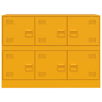 Credenza Giallo Senape 99x39x73 cm in Acciaio - homemem39