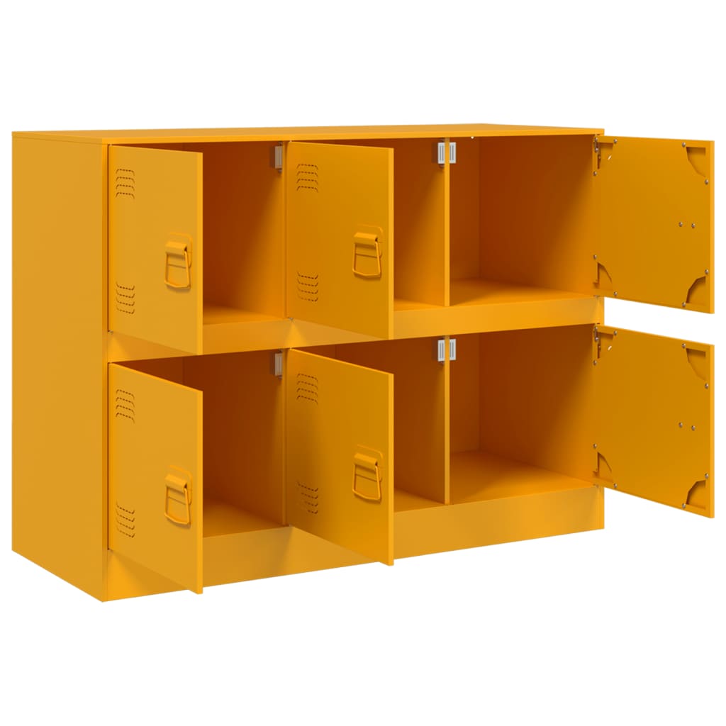 Credenza Giallo Senape 99x39x73 cm in Acciaio - homemem39