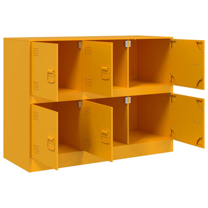 Credenza Giallo Senape 99x39x73 cm in Acciaio - homemem39