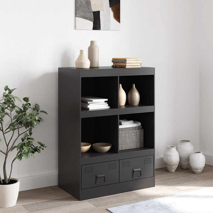 Credenza Nera 67x39x95 cm in Acciaio | homemem39