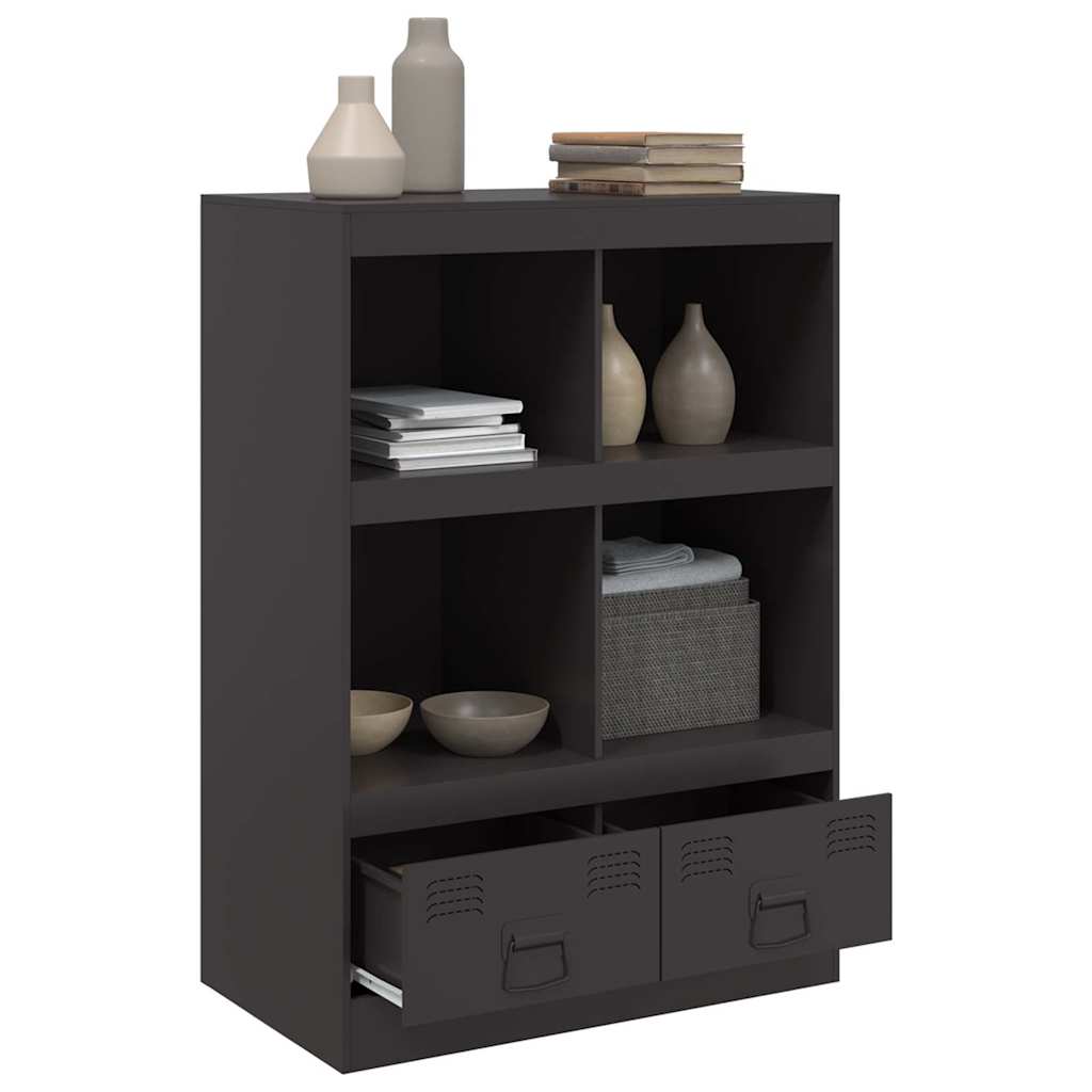 Credenza Nera 67x39x95 cm in Acciaio | homemem39