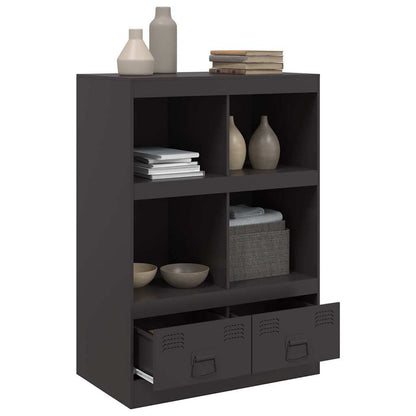 Credenza Nera 67x39x95 cm in Acciaio | homemem39