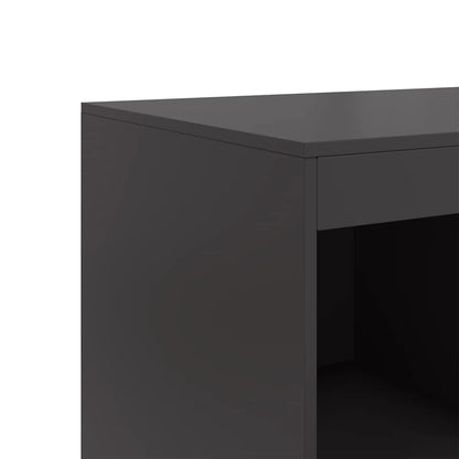 Credenza Nera 67x39x95 cm in Acciaio - homemem39