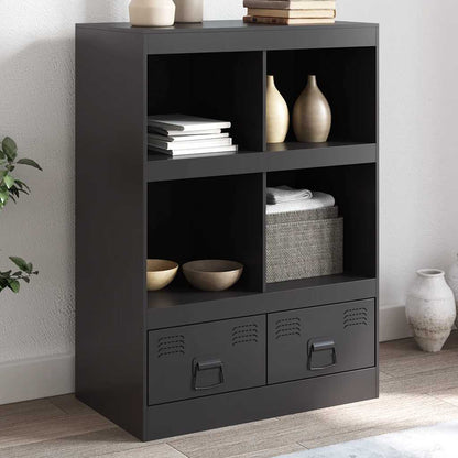 Credenza Nera 67x39x95 cm in Acciaio | homemem39