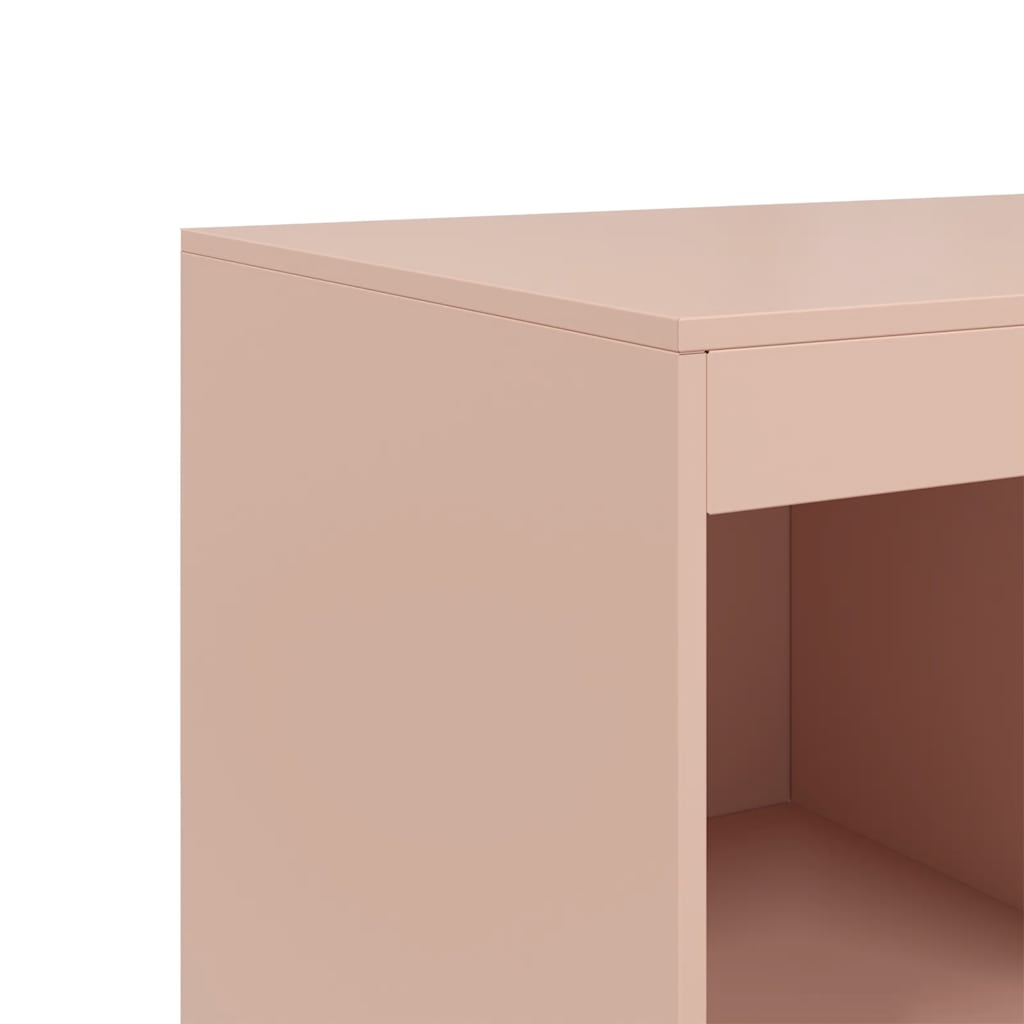 Credenza Rosa 67x39x95 cm in Acciaio - homemem39