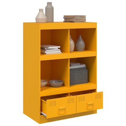 Credenza Giallo Senape 67x39x95 cm in Acciaio - homemem39