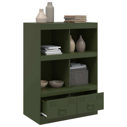 Credenza Verde Oliva 67x39x95 cm in Acciaio - homemem39