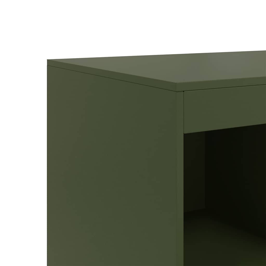 Credenza Verde Oliva 67x39x95 cm in Acciaio | homemem39