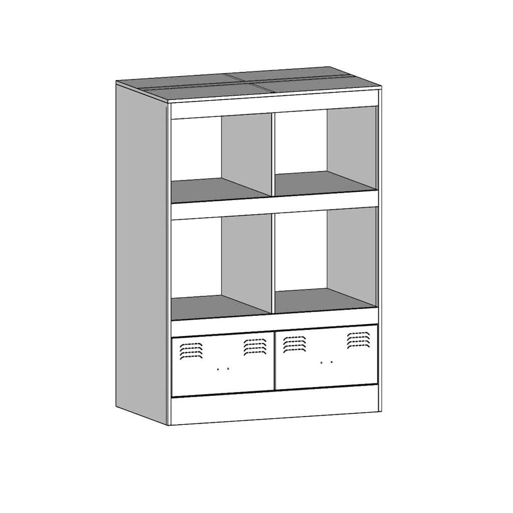 Credenza Verde Oliva 67x39x95 cm in Acciaio | homemem39