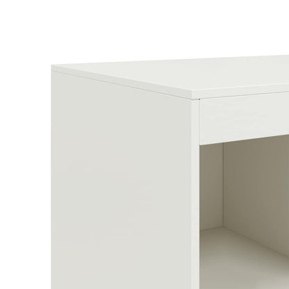 Credenza Bianca 67x39x95 cm in Acciaio - homemem39
