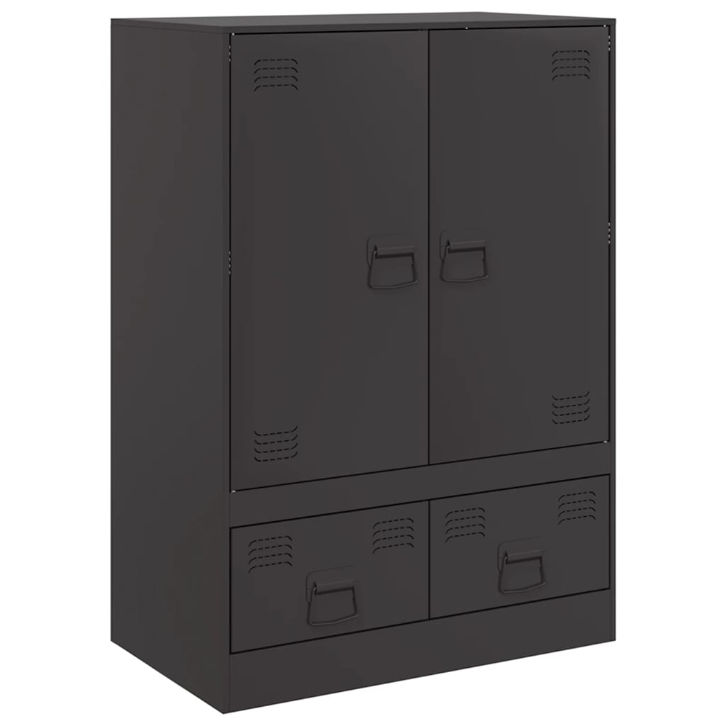 Credenza Nera 67x39x95 cm in Acciaio | homemem39