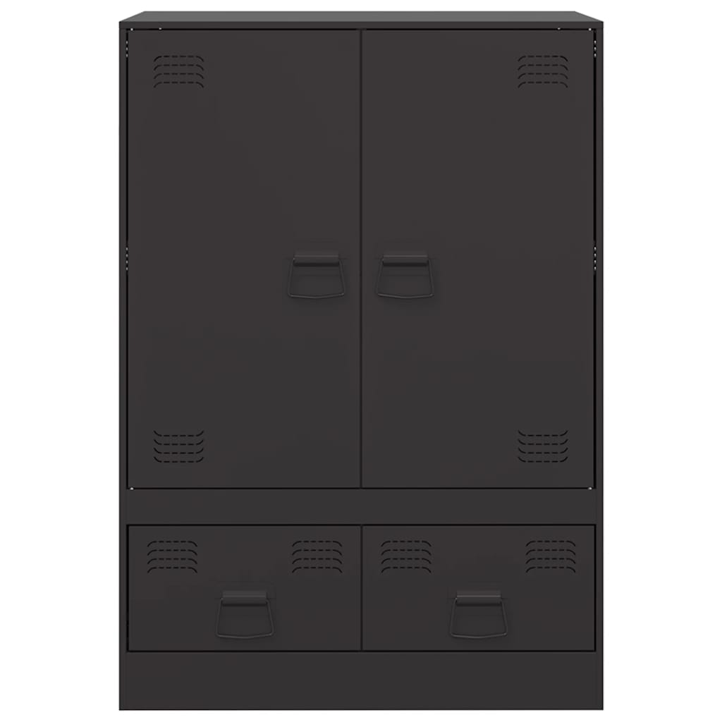 Credenza Nera 67x39x95 cm in Acciaio | homemem39